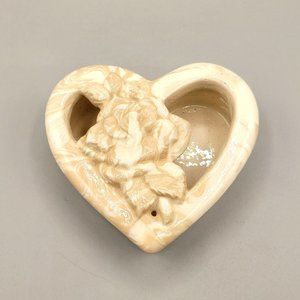 Mt Saint Helens Ashware Potpourri Heart Shaped Dish Volcanic Ash Ceramic